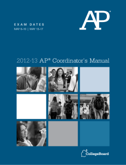 2012-13 AP Coordinator’s Manual