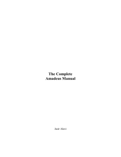 The Complete Amadeus Manual Jasir Alavi