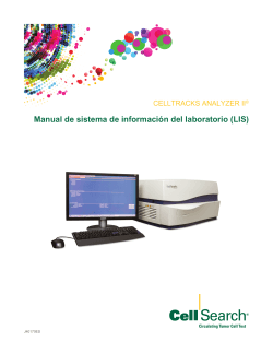 Manual de sistema de información del laboratorio (LIS) CELLTRACKS ANALYZER II ® J40170ES