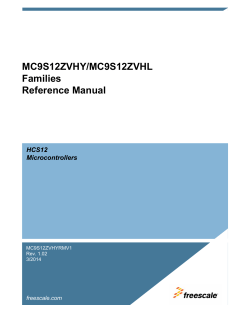 MC9S12ZVHY/MC9S12ZVHL Families Reference Manual HCS12