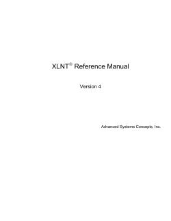 XLNT Reference Manual Version 4