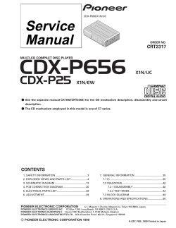 CDX-P656 Service Manual CDX-P25