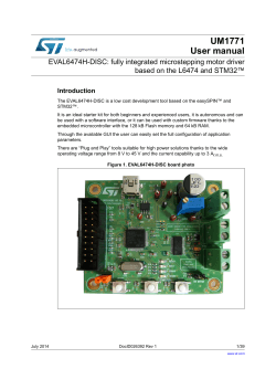 UM1771 User manual EVAL6474H-DISC: fully integrated microstepping motor driver