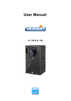 User Manual  VL 750 &amp; VL 760