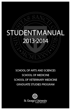 Student Manual 2013-2014 School of artS and ScienceS School of Medicine