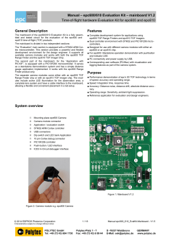 Manual &ndash; epc600/610 Evaluation Kit &ndash; mainboard V1.2 General Description Features