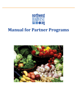 Manual for Partner Programs