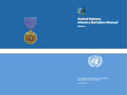 asdf United Nations Infantry Battalion Manual Volume I