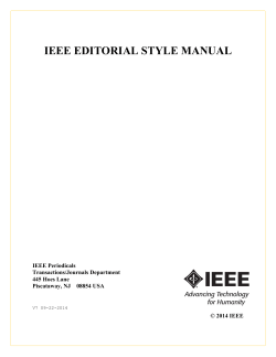 IEEE EDITORIAL STYLE MANUAL  IEEE Periodicals Transactions/Journals Department