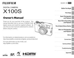 X100S Owner’s Manual DIGITAL CAMERA EN