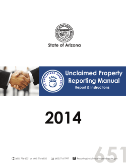 651 2014 Unclaimed Property Reporting Manual