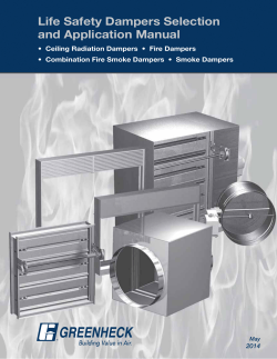Life Safety Dampers Selection and Application Manual
