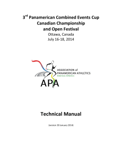Technical Manual 3 Panamerican Combined Events Cup Canadian Championship