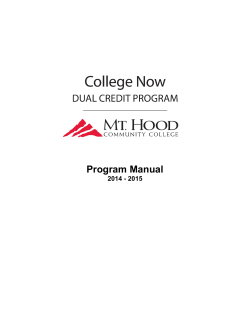 Program Manual 2014 - 2015