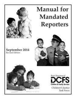 Manual for Mandated Reporters September 2014