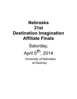 Nebraska 31st Destination Imagination Affiliate Finals