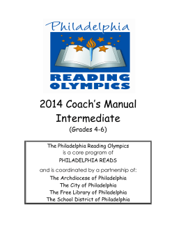 2014 Coach’s Manual Intermediate (Grades 4-6)