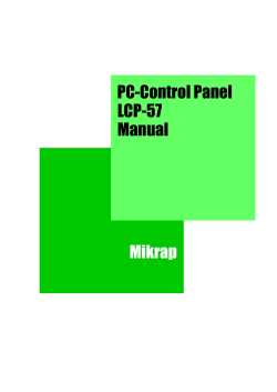 PC-Control Panel LCP-57 Manual Mikrap