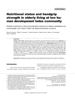 Nutritional sta Nutritional status and handg tus and handg tus and handgrip