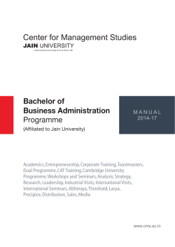 Bachelor of Business Administration Programme