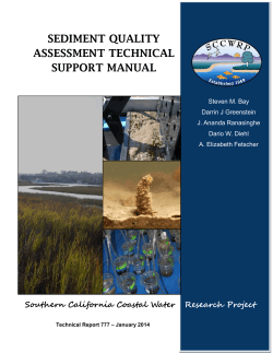 SEDIMENT QUALITY ASSESSMENT TECHNICAL SUPPORT MANUAL
