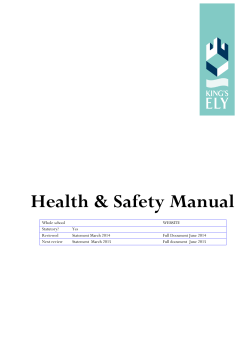 Health &amp; Safety Manual