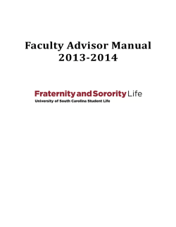 Faculty Advisor Manual 2013-2014