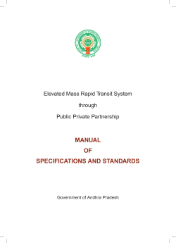 MANUAL OF SPECIFICATIONS AND STANDARDS Elevated Mass Rapid Transit System