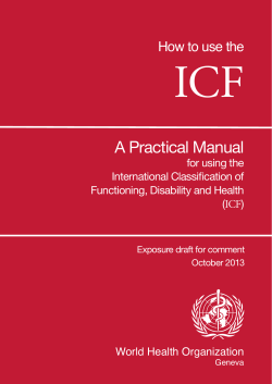 ICF  A Practical Manual How to use the