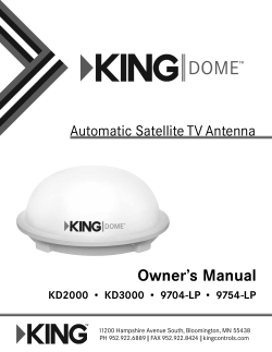 Owner’s Manual Automatic Satellite TV Antenna