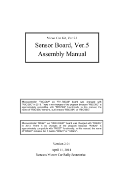 Sensor Board, Ver.5 Assembly Manual Micon Car Kit, Ver.5.1