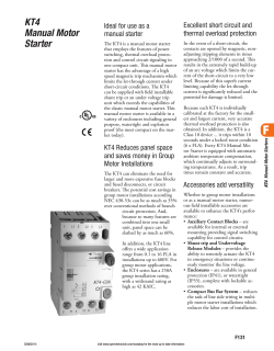 KT4 Manual Motor Starter Excellent short circuit and