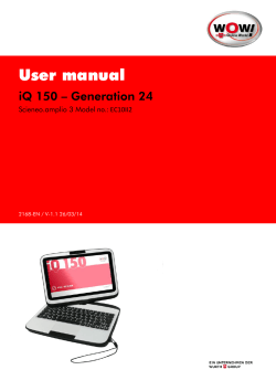 User manual iQ 150 – Generation 24  Scieneo.amplio 3 Model no.: EC10II2