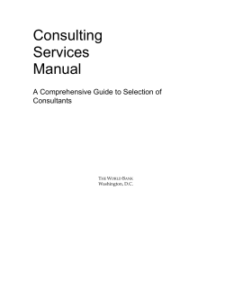 Consulting Services Manual
