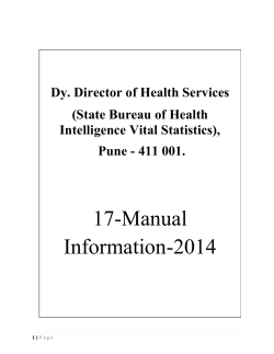 17-Manual Information-2014 Dy. Director of Health Services