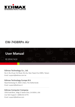 EW-7438RPn Air User Manual  02-2014 / v1.0