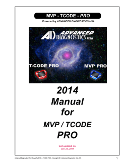 2014  Manual for