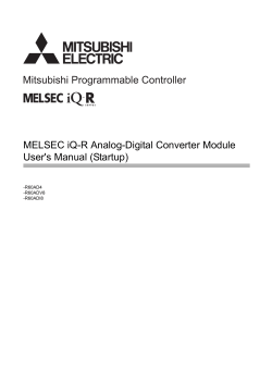MELSEC iQ-R Analog-Digital Converter Module User's Manual (Startup) -R60AD4 -R60ADV8