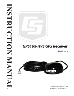INSTRUCTION MANUAL  GPS16X-HVS GPS Receiver March 2014