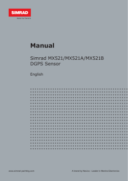 Manual Simrad MX521/MX521A/MX521B DGPS Sensor English