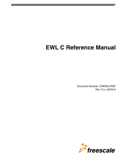 EWL C Reference Manual Document Number: CWEWLCREF Rev 10.x, 02/2014