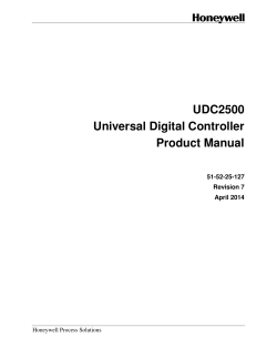 UDC2500 Universal Digital Controller Product Manual