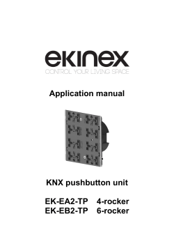 Application manual KNX pushbutton unit EK EA2
