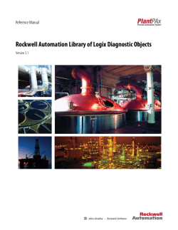 Rockwell Automation Library of Logix Diagnostic Objects Reference Manual Version 3.1