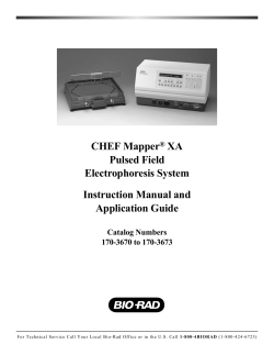 CHEF Mapper XA Pulsed Field Electrophoresis System