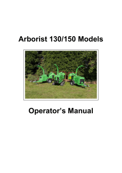 Arborist 130/150 Models Operator’s Manual