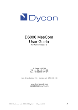 D6000 MesCom User Guide