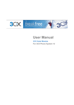 User Manual 3CX Hotel Module For 3CX Phone System 12  