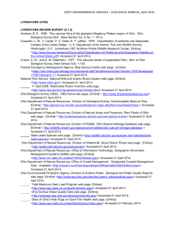 ODOT ENVIRONMENTAL SERVICES – ECOLOGICAL MANUAL, April 2014
