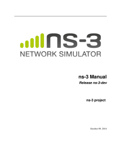 ns-3 Manual Release ns-3-dev ns-3 project October 09, 2014